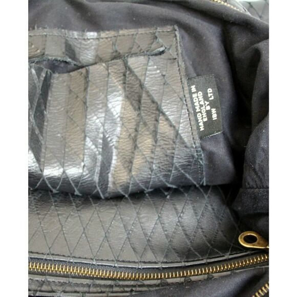 XL AMAZING JAS MB IBW LTD LONDON BLACK GENUINE LEATHER TOTE SHOULDER BAG HANDBAG - Picture 11 of 12